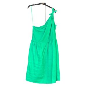 Green linen sundress